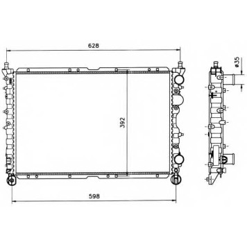 Радиатор охлаждения двигателя NRF 58085