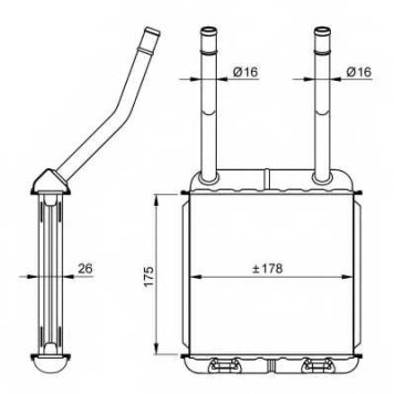 Радиатор отопления салона NRF 58147