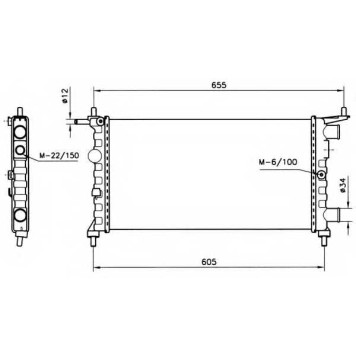 Радиатор охлаждения двигателя NRF 58155