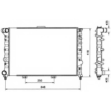 Радиатор охлаждения двигателя NRF 58216