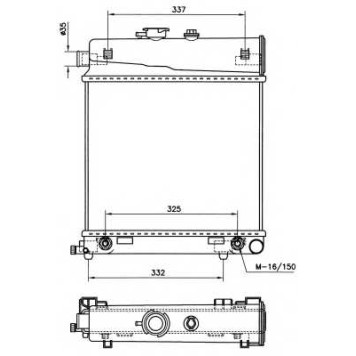 Радиатор охлаждения двигателя NRF 58232