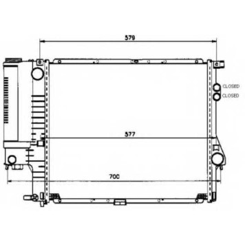 Радиатор охлаждения двигателя NRF 58247