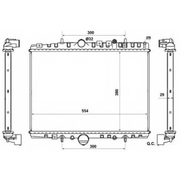 Радиатор охлаждения двигателя NRF 58303