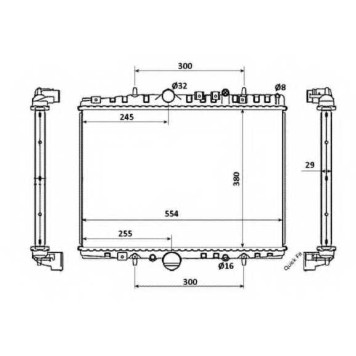 Радиатор охлаждения двигателя NRF 58347