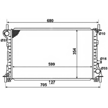Радиатор охлаждения двигателя NRF 58375