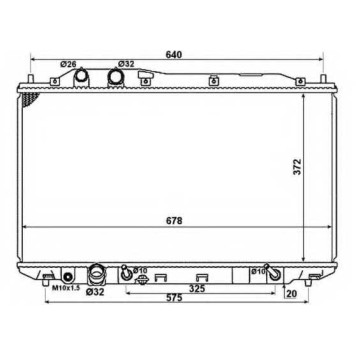 Радиатор охлаждения двигателя NRF 58379