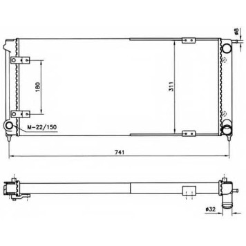 Радиатор охлаждения двигателя NRF 58712