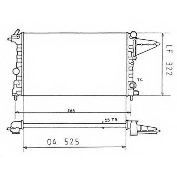 Радиатор охлаждения двигателя NRF 58775