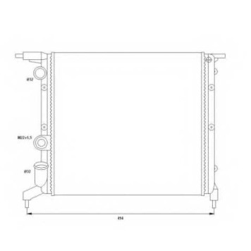 Радиатор охлаждения двигателя NRF 58785