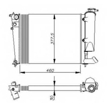 Радиатор охлаждения двигателя NRF 58823