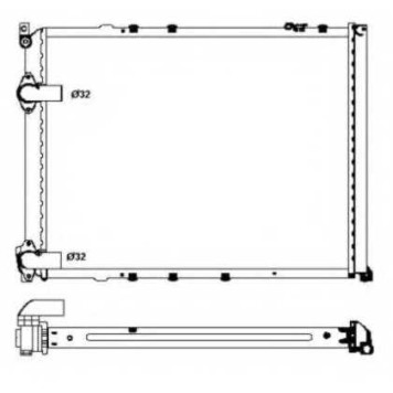 Радиатор охлаждения двигателя NRF 58848