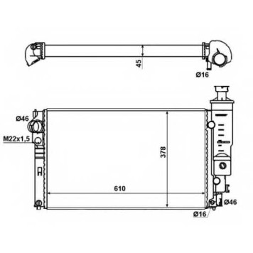 Радиатор охлаждения двигателя NRF 58889