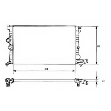 Радиатор охлаждения двигателя NRF 58946