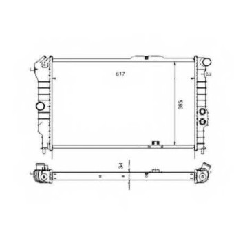 Радиатор охлаждения двигателя NRF 58972