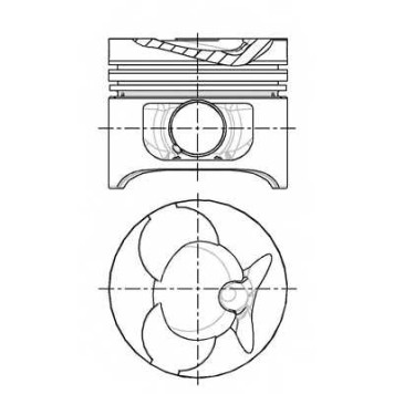 Поршень NURAL 87-743107-10