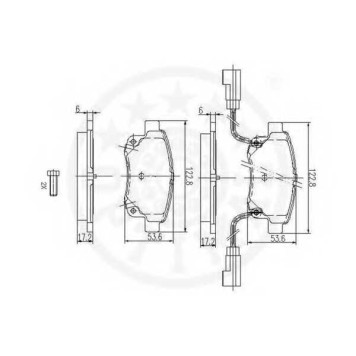Колодки тормозные дисковые задний для FORD TRANSIT TOURNEO, TRANSIT <b>OPTIMAL 12298 / 24486</b>-1