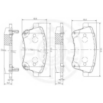 Колодки тормозные дисковые передний для HYUNDAI ix20(JC) / KIA VENGA(YN) <b>OPTIMAL 12575</b>-2