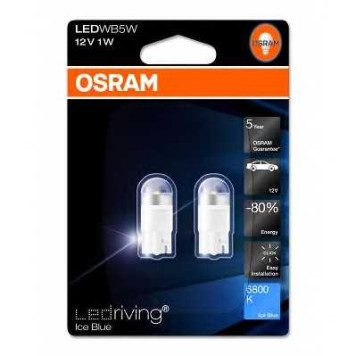Лампа светодиодная W5W 12В 1Вт OSRAM LED Retrofit 12V W5W BLUE 2850BL-02B-1