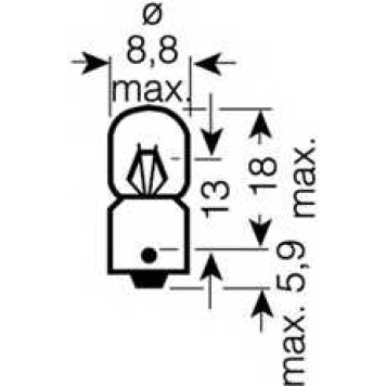 Лампа накаливания 24В 2Вт OSRAM 3797-1