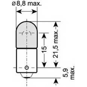 Лампа накаливания 12В 6Вт OSRAM 3886X-1