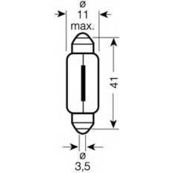 Лампа накаливания 12В 10Вт OSRAM 6411