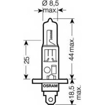 Лампа накаливания H1 12В 55Вт OSRAM OSRAM ULTRA LIFE 64150ULT-01B-1