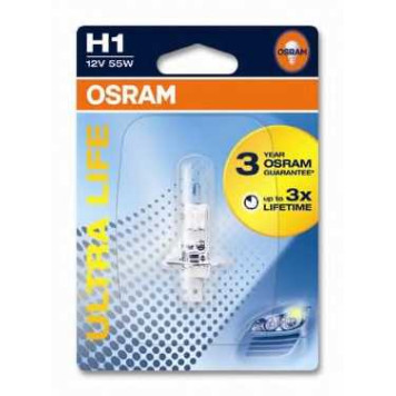 Лампа накаливания H1 12В 55Вт OSRAM OSRAM ULTRA LIFE 64150ULT-01B