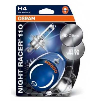Лампа накаливания H4 12В 60/55Вт +110% OSRAM NIGHT RACER 110 64193NR1-02B-1