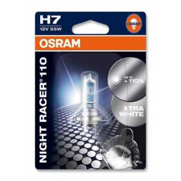 Лампа накаливания H7 12В 55Вт +110% OSRAM NIGHT RACER 110 64210NR1-01B-2