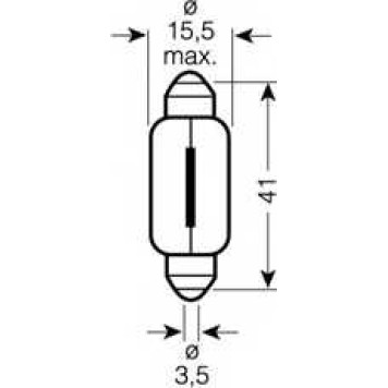 Лампа накаливания 12В 18Вт OSRAM 6475