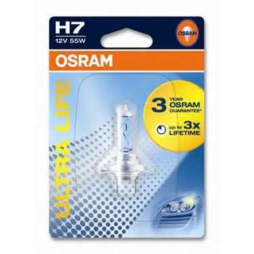 Лампа накаливания H7 12В 55Вт OSRAM OSRAM ULTRA LIFE 64210ULT-01B