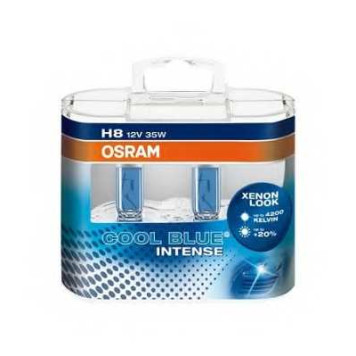 Лампа накаливания H8 12В 35Вт +20% OSRAM COOL BLUE INTENSE 64212CBI-HCB-2