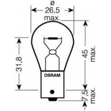 Лампа накаливания P21W 24В 21Вт OSRAM 7511-02B-1