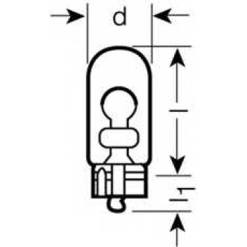 Лампа накаливания W5W 12В 5Вт OSRAM 2825-2