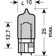 Лампа накаливания W5W 12В 5Вт +20% OSRAM COOL BLUE INTENSE 2825HCBI-02B
