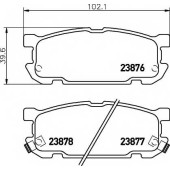 Колодки тормозные дисковые для MAZDA MX-5(NB) <b>PAGID T1337 / 23876</b>