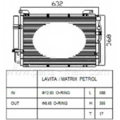 Конденсатор кондиционера PARTS-MALL PXNCA-009
