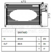 Конденсатор кондиционера PARTS-MALL PXNCA-063