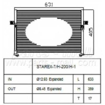 Конденсатор кондиционера PARTS-MALL PXNCA-064