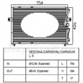 Конденсатор кондиционера PARTS-MALL PXNCB-013