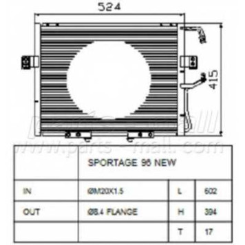 Конденсатор кондиционера PARTS-MALL PXNCB-046