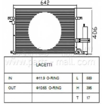 Конденсатор кондиционера PARTS-MALL PXNCC-018