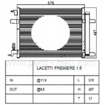 Конденсатор кондиционера PARTS-MALL PXNCC-043
