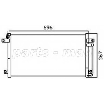Конденсатор кондиционера PARTS-MALL PXNCD-002