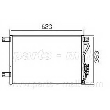 Конденсатор кондиционера PARTS-MALL PXNCG-012