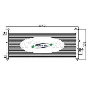 Конденсатор кондиционера PARTS-MALL PXNCJ-008