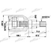 Шарнирный комплект приводного вала PATRON 87-9937 / PCV9937