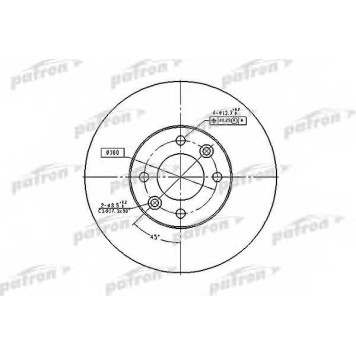Тормозной диск PATRON PBD1032