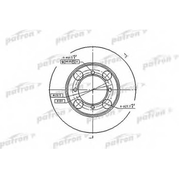 Тормозной диск PATRON PBD1428