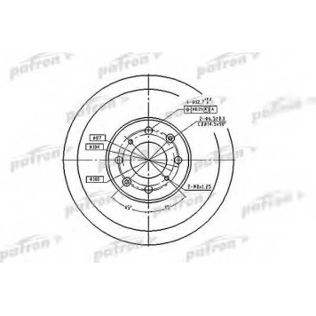 Тормозной диск PATRON PBD1436